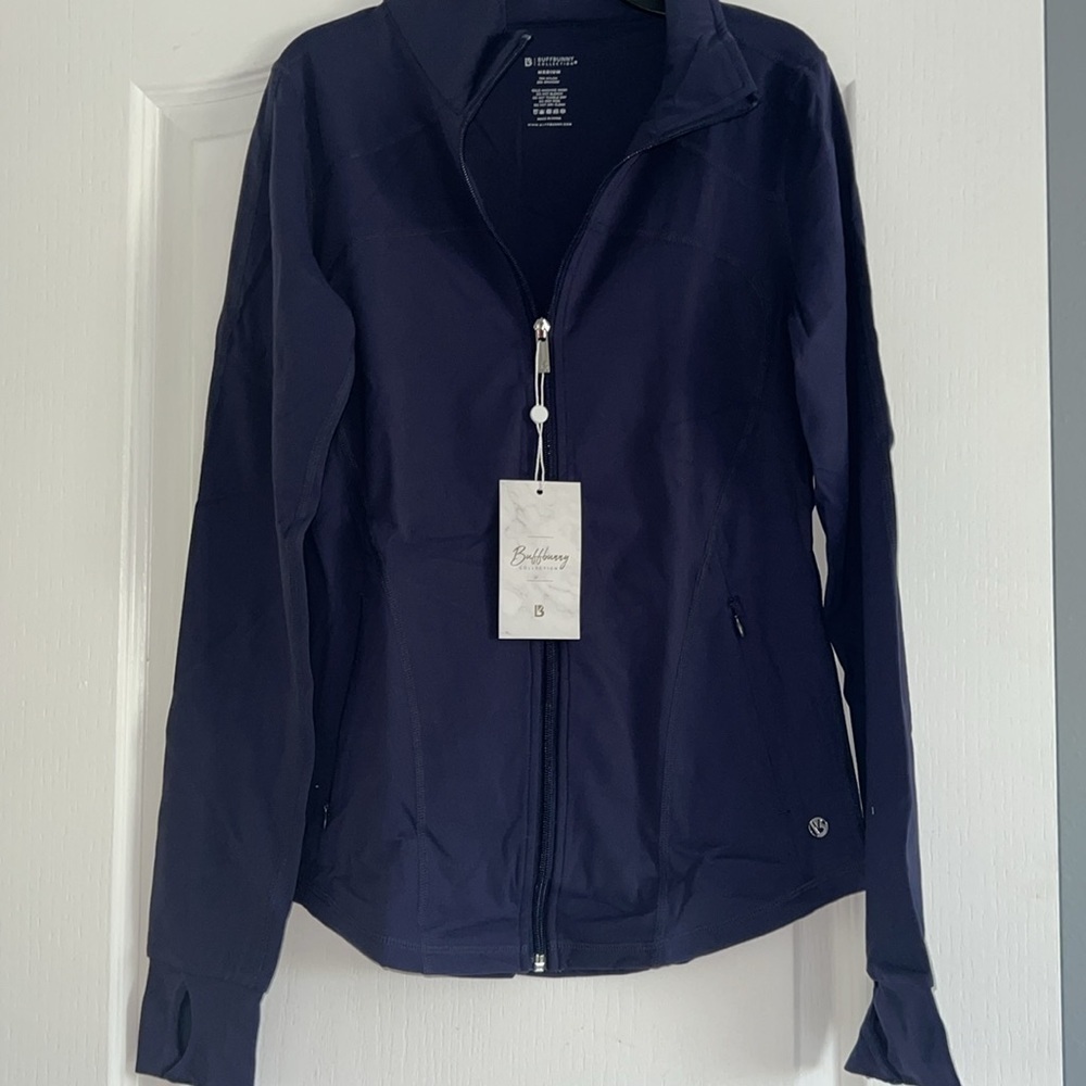 Buffbunny Phantom Jacket Nebula Navy Blue Medium athletic jacket long sleeve - Picture 10 of 14